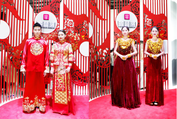 新娘身穿9.9米非遗婚服惊艳亮相，传统之美绽放婚礼现场